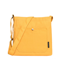 Yellow Canvas tote handle shoulder bag High-capacity Fashion sling heavy duty canvas bag with custom logo